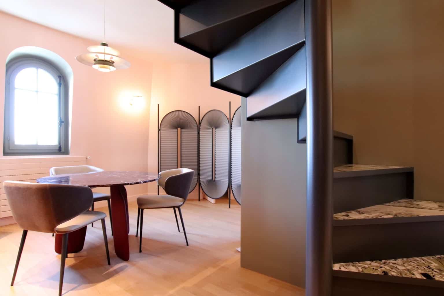 denise omer design decoration appartement  paris escalier  